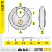 2pc, 70mm Keyed-Alike Moon Disc Padlocks